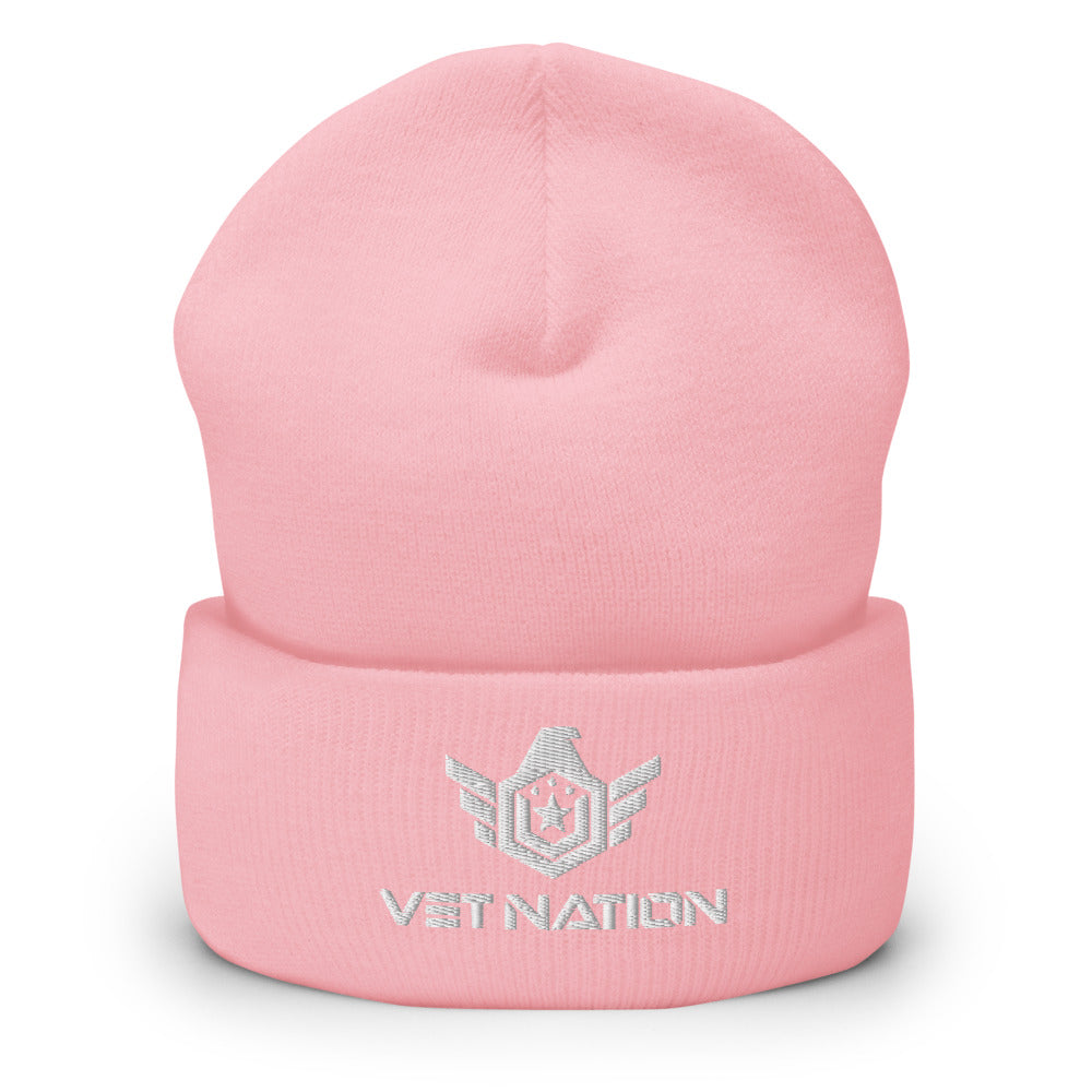 Vet Nation Embroidered Cuffed Beanie