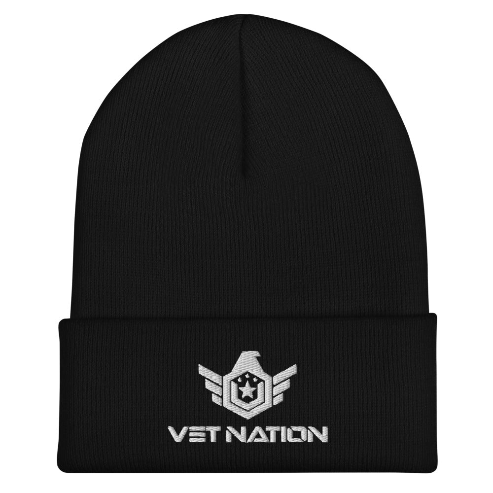 Vet Nation Embroidered Cuffed Beanie