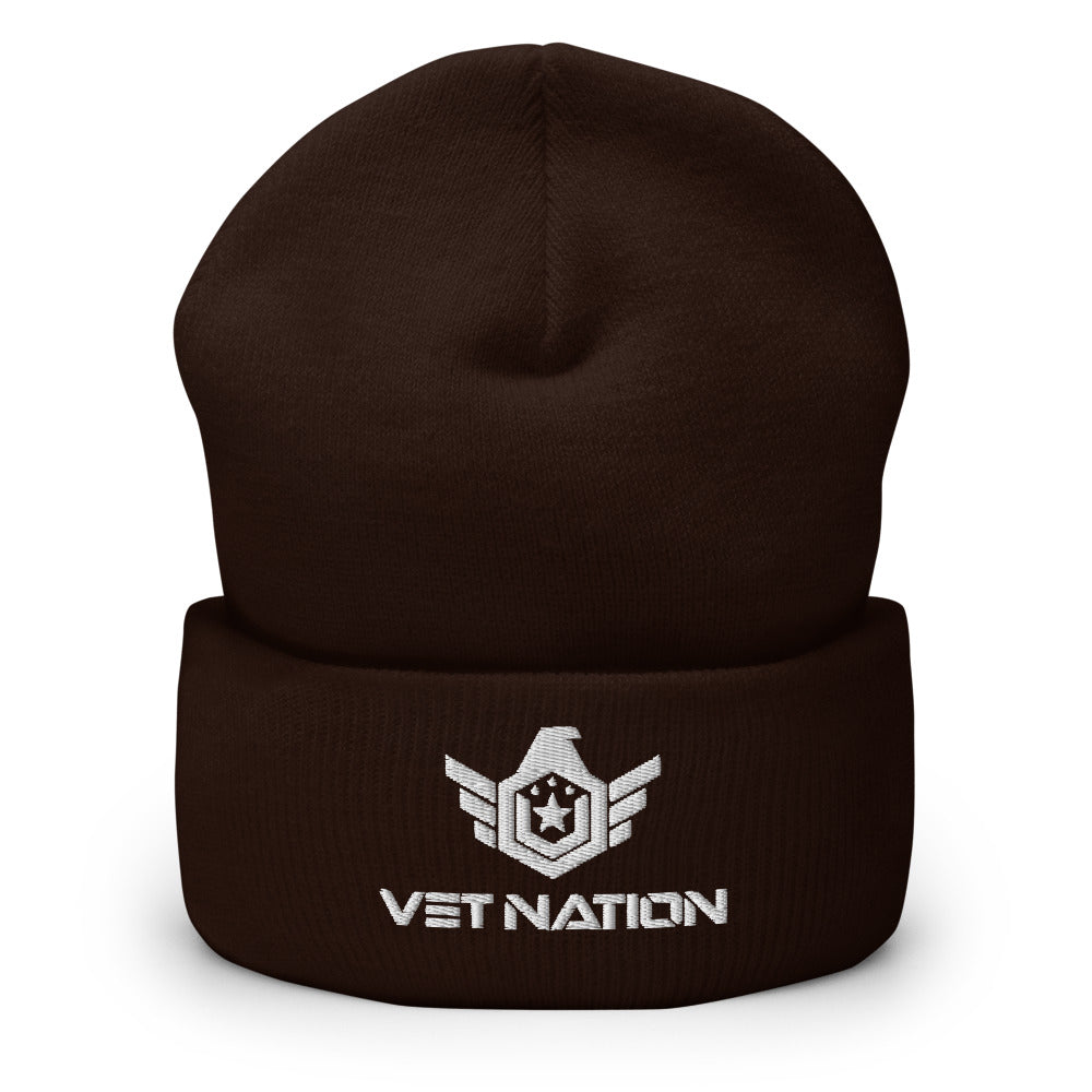 Vet Nation Embroidered Cuffed Beanie