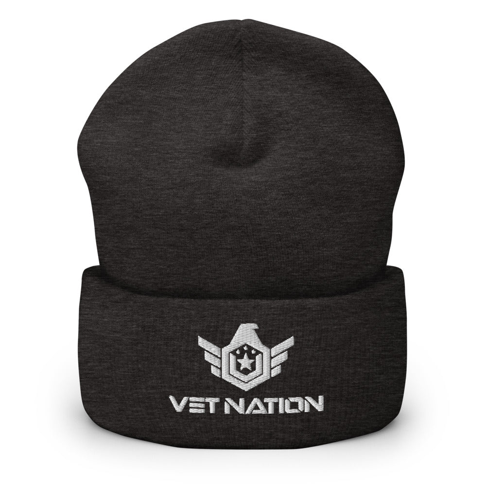 Vet Nation Embroidered Cuffed Beanie