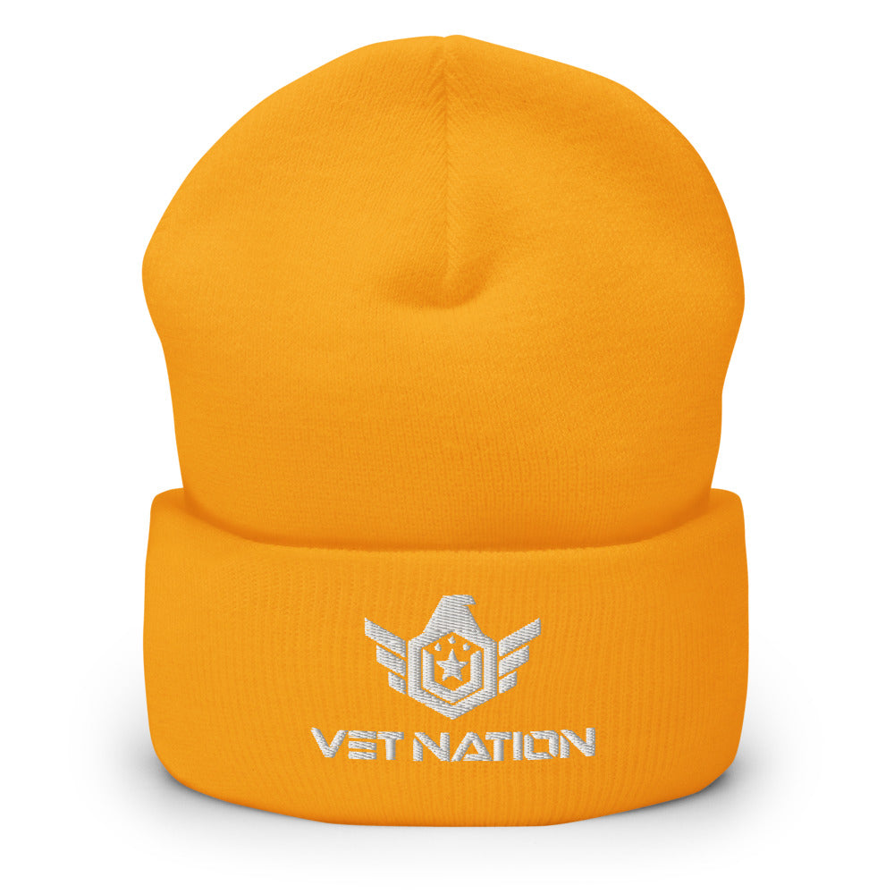 Vet Nation Embroidered Cuffed Beanie